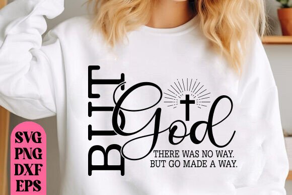 But God SVG and Faith Design for Real Embroidery Projects