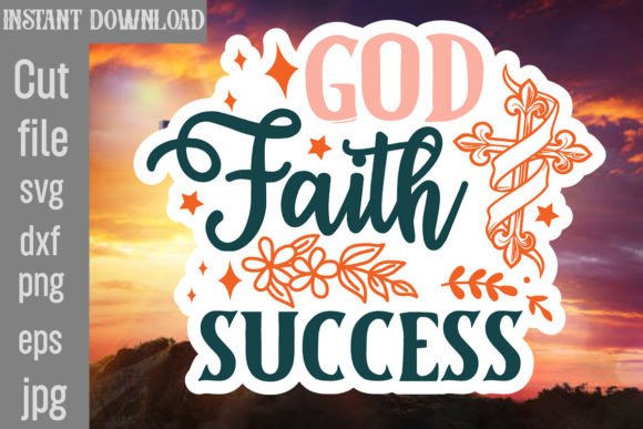 God Faith Success Sticker Design Review for Real Embroidery Projects